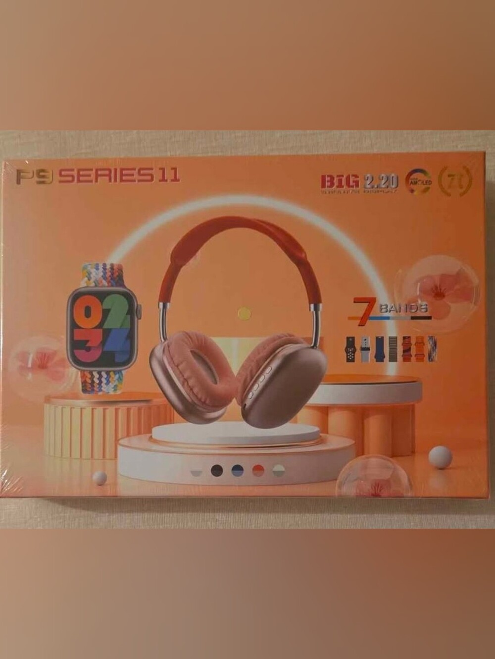 P9 Ultra Headphones and Smartwatch Bundle